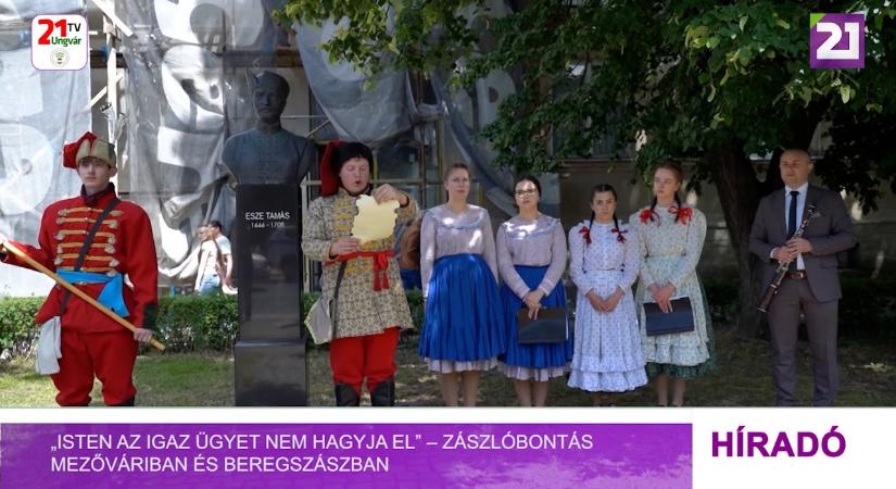 „Isten az igaz ügyet nem hagyja el” – zászlóbontás Mezőváriban és Beregszászban (videó)