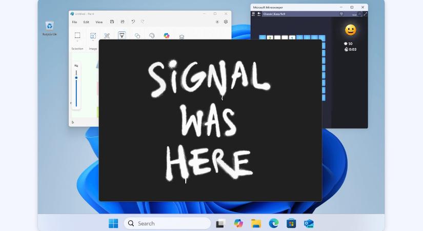 A Signal nem hagyja, hogy a Windows kémkedő funkciója felvételeket készítsen a beszélgetésekről