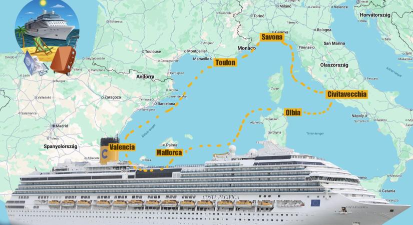 8 napos mediterrán hajóút teljes ellátással 287.000 Ft-ért 17 emeletes luxus óceánjárón!