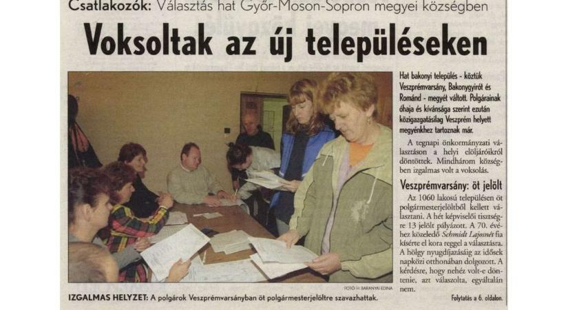 Huszonöt éve kaptak szabad utat – Hat veszprémi település csatlakozott Győr-Moson-Sopronhoz
