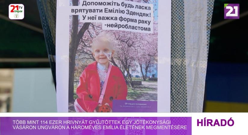 Több mint 114 ezer hrivnyát gyűjtöttek egy jótékonysági vásáron Ungváron a hároméves Emília életének megmentésére (videó)