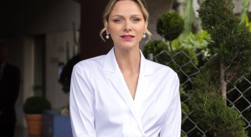 Charlène hercegné volt az F1-es Monacói Nagydíj sztárja: talpig pirosban ragyogta be a versenyt, mindenki őt bámulta