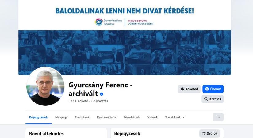 Gyurcsány már a Facebookról is kicsekkolt – vagy valaki helyette