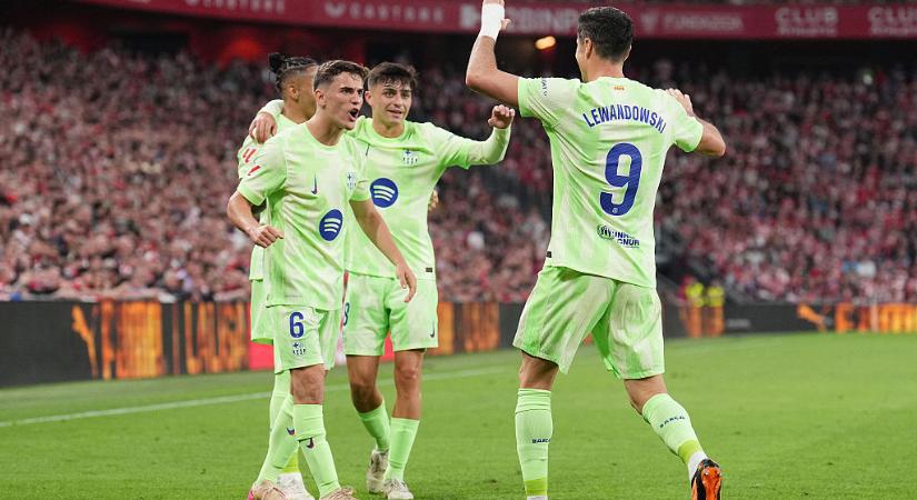 La Liga: megnyerte utolsó mérkőzését a Barcelona, Lewandowski duplázott a Bilbao ellen – videóval