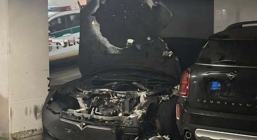 Kigyulladt egy Tesla egy pozsonyi mélygarázsban – kiderült a tűz oka is