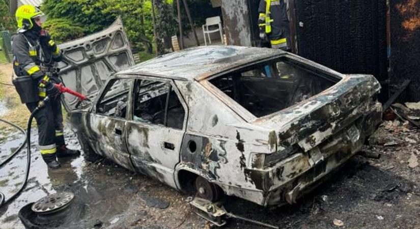 Autóról terjedt át a tűz a műhelyre Vasegerszegen - fotók