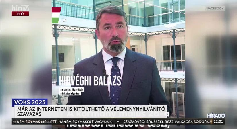Hidvéghi Balázs: Már online is kitölthető a Voks 2025 kérdőív  videó