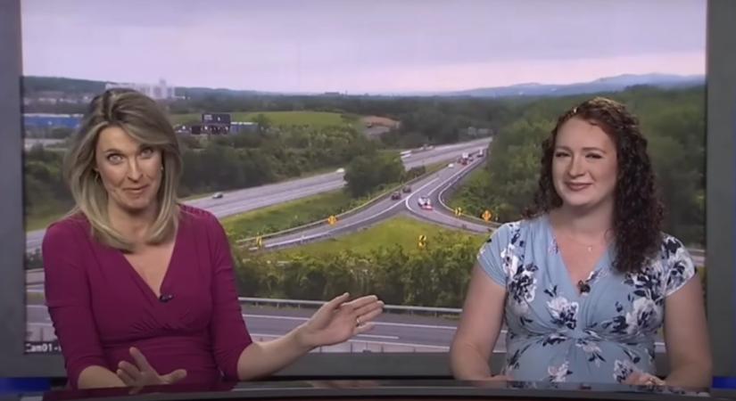 Elfolyt a magzatvize, de folytatta a műsorvezetést a kismama hírolvasó