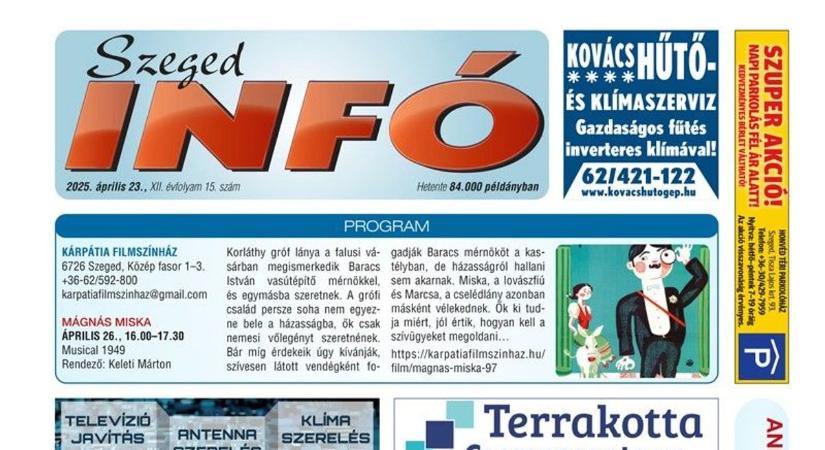 Szeged Infó 2025.04.23-i lapszáma: