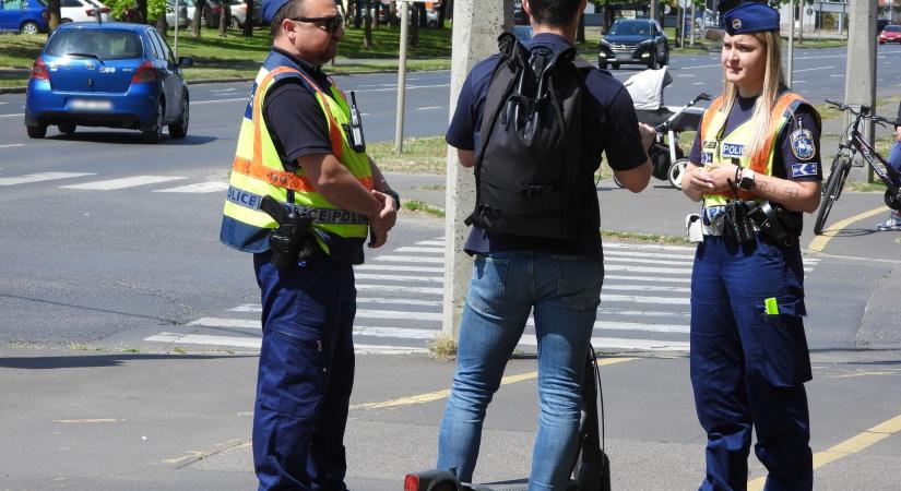 Rollereseket, bicikliseket is ellenőriztek Hajdú-Biharban