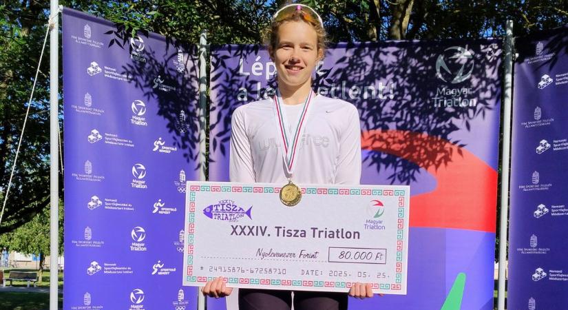 A még csak 15 éves Katona Korinna triatlonban is berobbant a magyar élmezőnybe