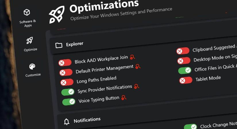 Nyílt forráskódú, ingyenes Windows tuningoló alkalmazás: feltétlenül ismerni kell