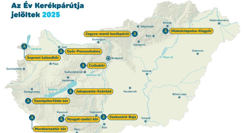 Zalából kerülhet ki az év kerékpáros útvonala
