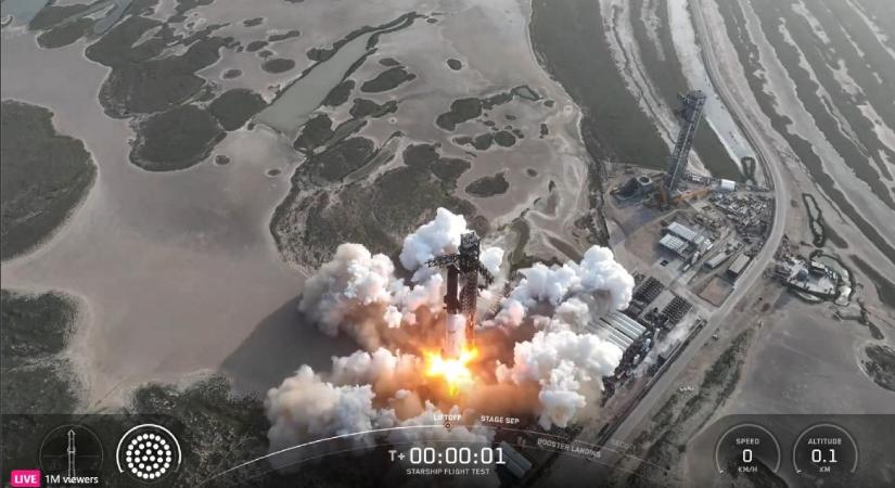 A SpaceX újabb tesztrepülése is a rakétarendszer szétesésével végződött