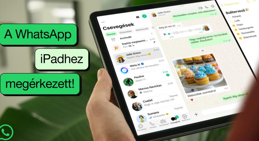 Megjelent a WhatsApp hivatalos iPad alkalmazása