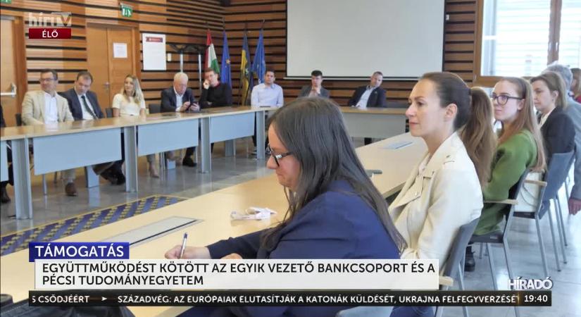 Stratégiai megállapodást kötött a Pécsi Tudományegyetem és az egyik vezető magyar bankcsoport  videó