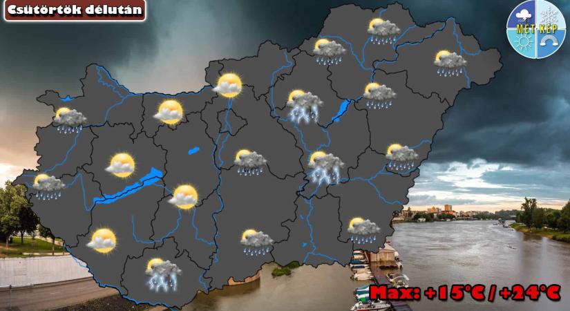 Hidegfront érkezik szél, zápor, esetleg zivatar is előfordulhat