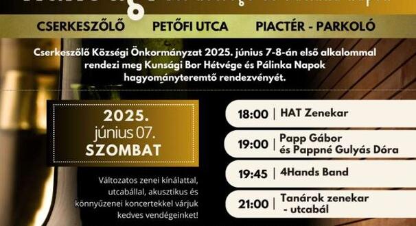 Cserkeszőlő ad otthont a Kunság új gasztro-kulturális fesztiváljának