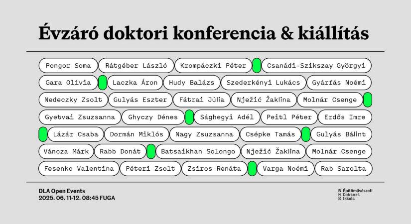 Évzáró doktori konferencia & kiállítás
