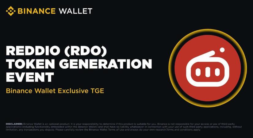 Reddio exkluzív Token Generációs Eseményt (TGE) és Alpha kereskedést indít a Binance Walleten