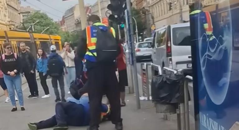 Leteperték a BKK női rendészét a Blahán, kollégája tétlenül nézte végig