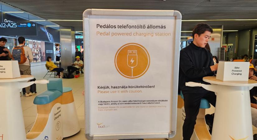 Lounge helyett inkább pedálozzunk a repülőtéren!