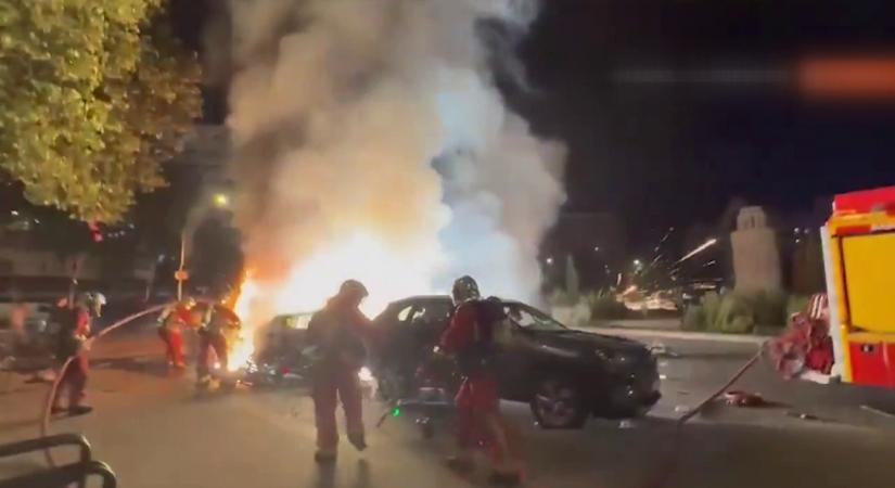 Csatatérrré vált Párizs a PSG győzelme után  videó