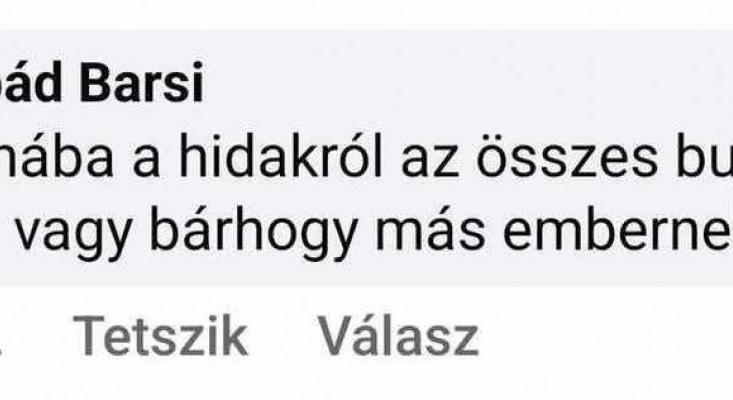 Tompos Márton feljelenti a zsámbéki fideszes képviselőt, aki Dunába vetné a „buzikat”