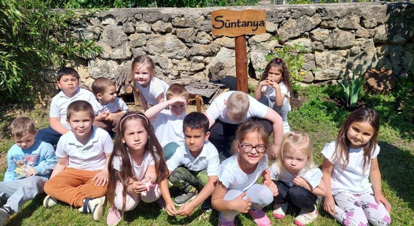 Süntanya és rovarhotel – tanösvény készült a kicsiknek a verpeléti ovi udvarára
