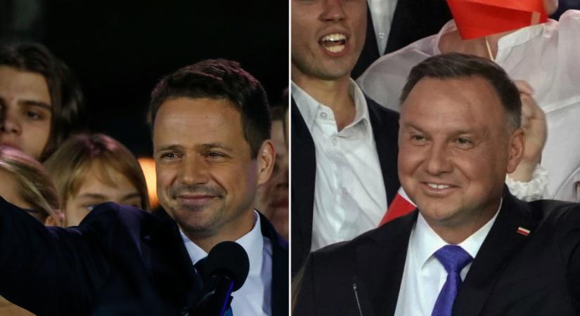 Iszonyú szoros a lengyel elnökválasztás az exit poll szerint, 50,3%-re mérik a liberális jelöltet, 49,7-re a jobboldali ellenfelét