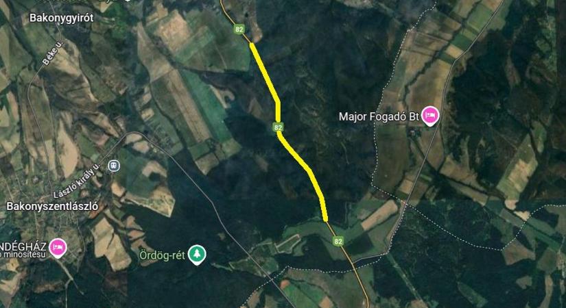 Vigyázzon, ha a 82-esen közlekedik, fákat vágnak ki