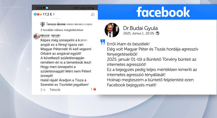 Budai Gyula feljelentést tett egy tiszás kommentelő ellen