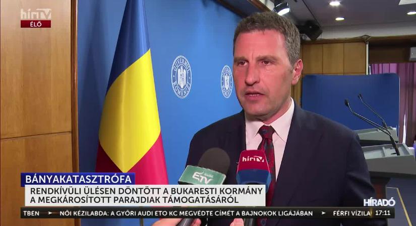 Rendkívüli ülésen döntött a bukaresti kormány a bánya-katasztrófa által megkárosított parajdiak támogatásáról  videó