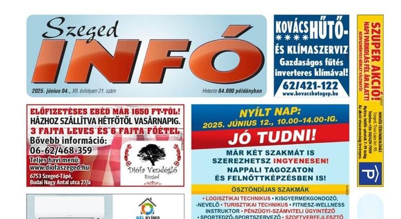 Szeged Infó 2025.06.04-i lapszáma: