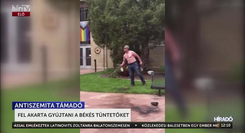 Az antiszemita támadó fel akarta gyújtani a tüntetőket  videó