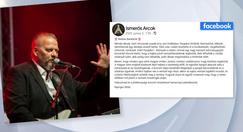 Parajdért hívja színpadra a zenészeket az Ismerős Arcok zenekar  videó