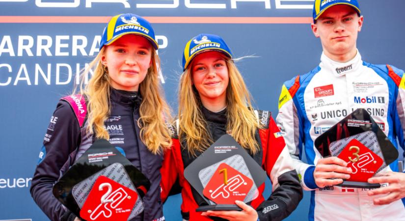 Egy svéd tinilány nyert a Porsche versenysorozatán