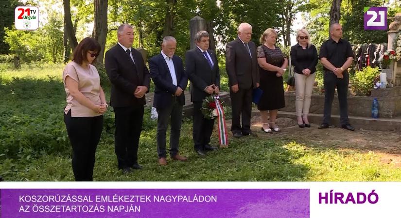Koszorúzással emlékeztek Nagypaládon az Összetartozás Napján (videó)