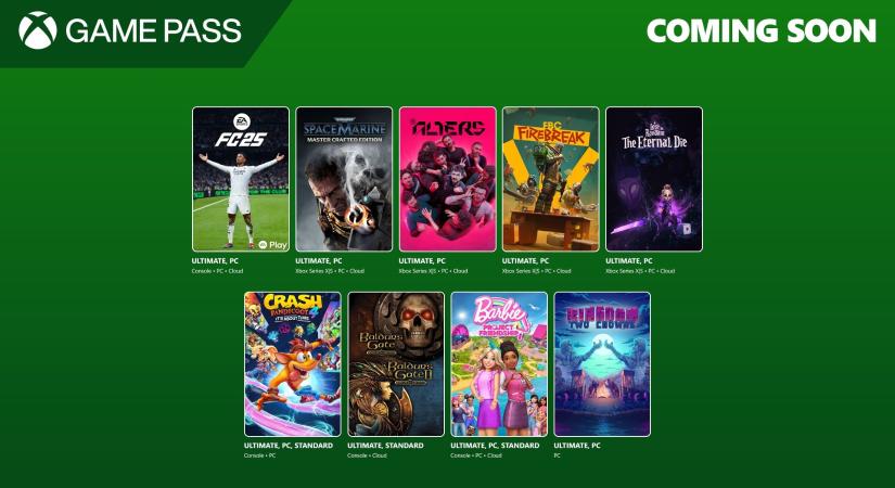 Tíz játékkal bővül a következő napokban a Game Pass