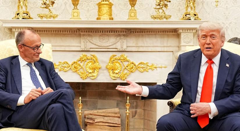 Trump „két kisgyerek harcához” hasonlította az orosz-ukrán háborút Merz első látogatásán
