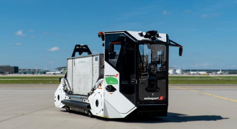 Forradalmi autonóm jármű támogatja a földi kiszolgálást a zürichi repülőtéren