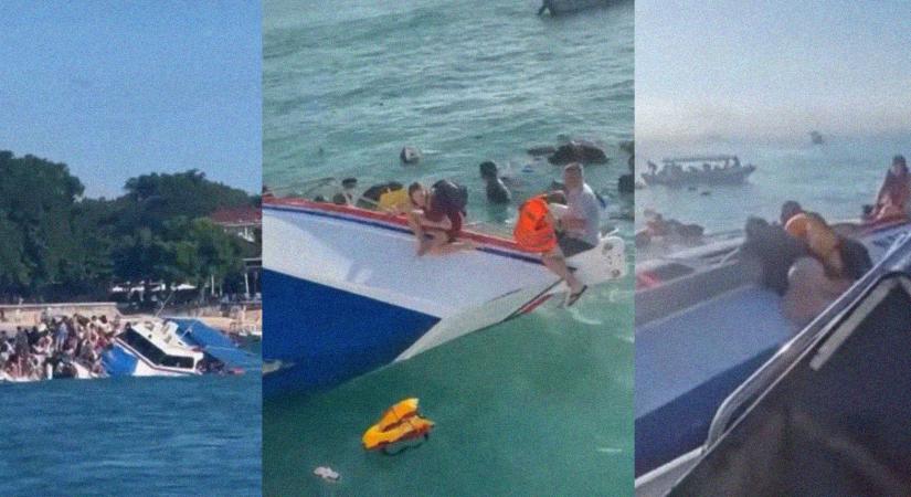 Újabb turistákat szállító hajó borult fel Balin – Videó