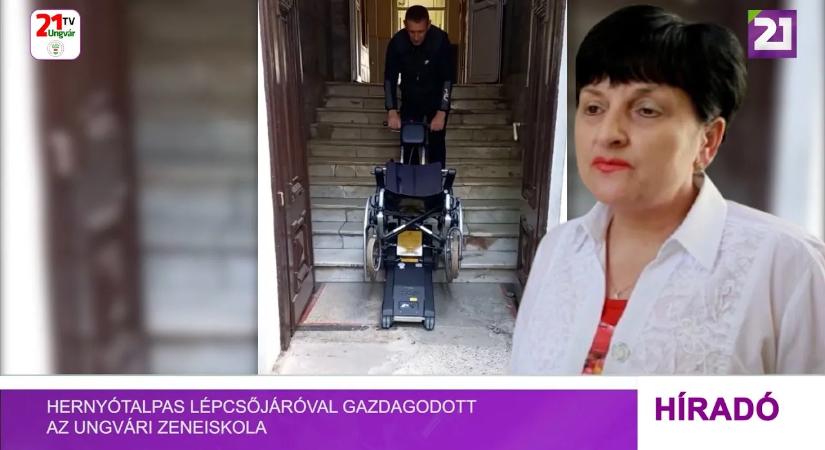 Hernyótalpas lépcsőjáróval gazdagodott az ungvári zeneiskola (videó)