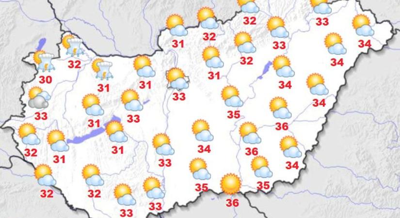 Igazi strandidő várható mára