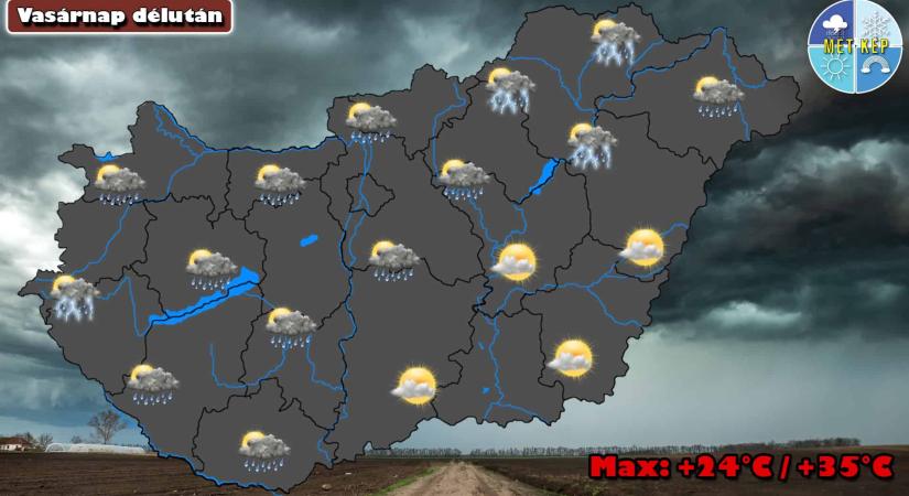 Markáns hidegfront érkezik, záporeső, helyenként zivatar is kialakulhat