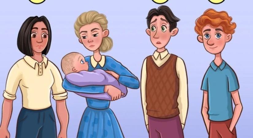 Rejtvény: ki a baba igazi apukája? Csak a legfigyelmesebbek jönnek rá 5 másodperc alatt