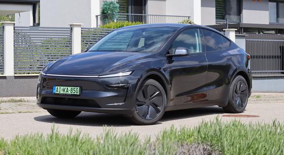 Teszten Magyarország legkelendőbb villanyautója, a cybertekintetű legfrissebb Tesla Model Y