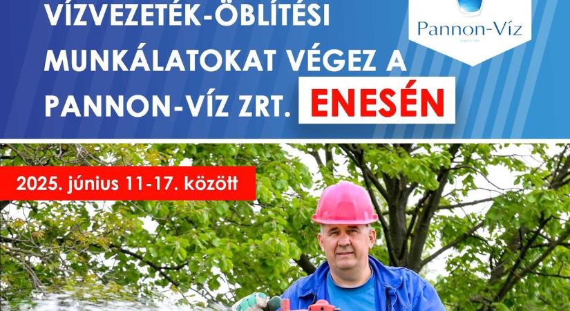 Vízvezeték-öblítési munkálatok Enese településen