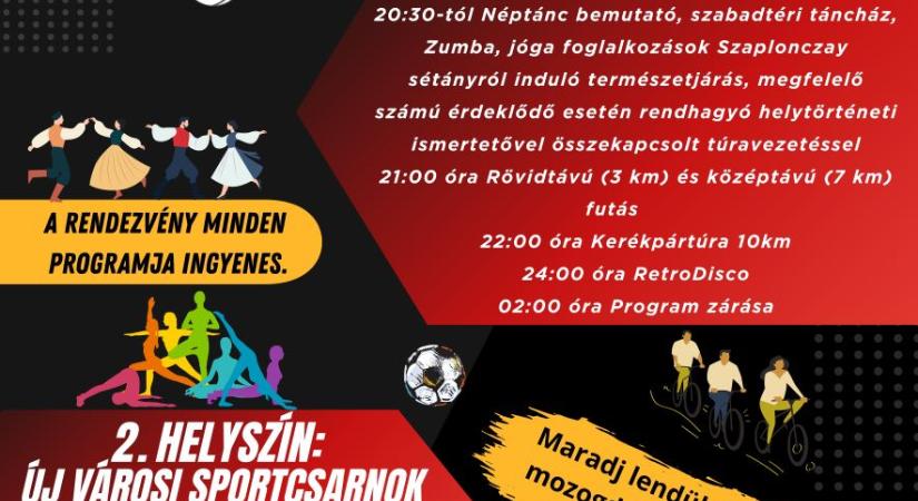 Mozgás éjszakája Fonyódon először