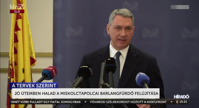 Jó ütemben halad a Miskolc-tapolcai Barlang-fürdő felújítása videó